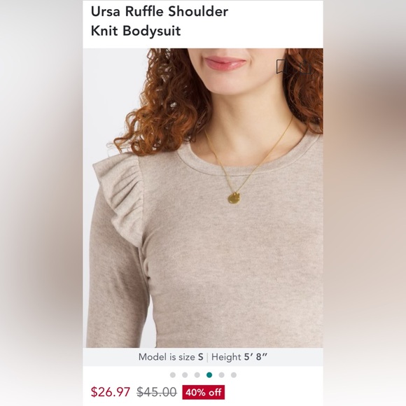 Heathery Ursa Ruffle Shoulder
Knit Bodysuit - Picture 2 of 8